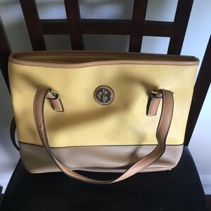 Yellow/brown tote bag   